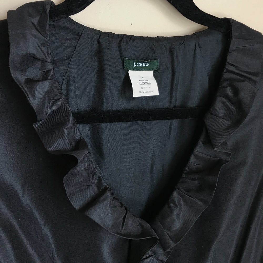J. Crew Silk Taffeta Wrap Dress - Picture 3 of 14